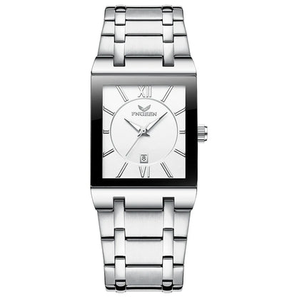 Montre-bracelet de luxe BINBOND à quartz précis pour homme, lumineuse, étanche, date automatique, en acier inoxydable durable, style décontracté.