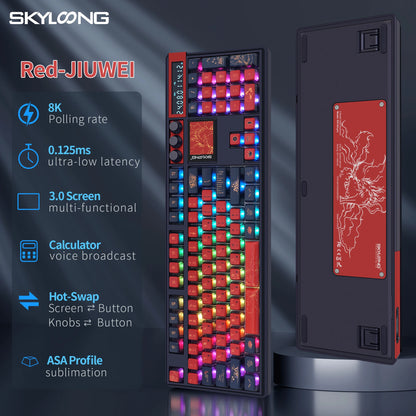 SKYLOONG GK104 Pro Wireless Mechanical Keyboard 100% Custom Keyboard Hot-Swappable Low-noise Switch for PC Gamer Office Accessories