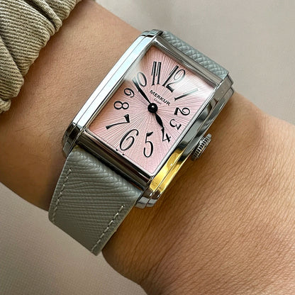 New MERKUR NH05 Rectangle Retro Casual Watch for Men Business Series Automatic Chorded Watch Sapphire White Watch