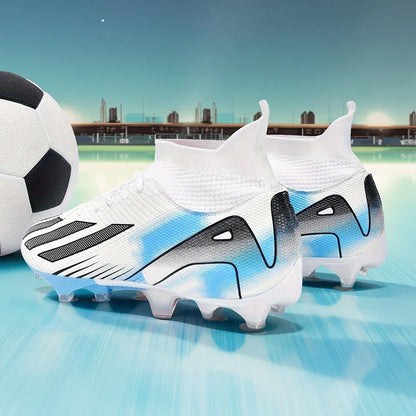 Chuteiras de futebol para homem e rapaz, ultraleves, profissionais, antiderrapantes e confortáveis, para treino e jogo em relva