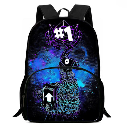 Classic Game Fortnite Kids Backpacks for Boys and Girls, Student Birthday Gift, Child School Bags with Large Capacity, Durable Camping Rucksack
