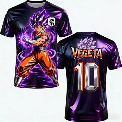 2026 Sommer Dragon Ball T-Shirt für Herren, atmungsaktiv, mit 3D-Druck, lässiges Familien-Unisex-Kinder-Sport-Fußball-Trainingsjersey