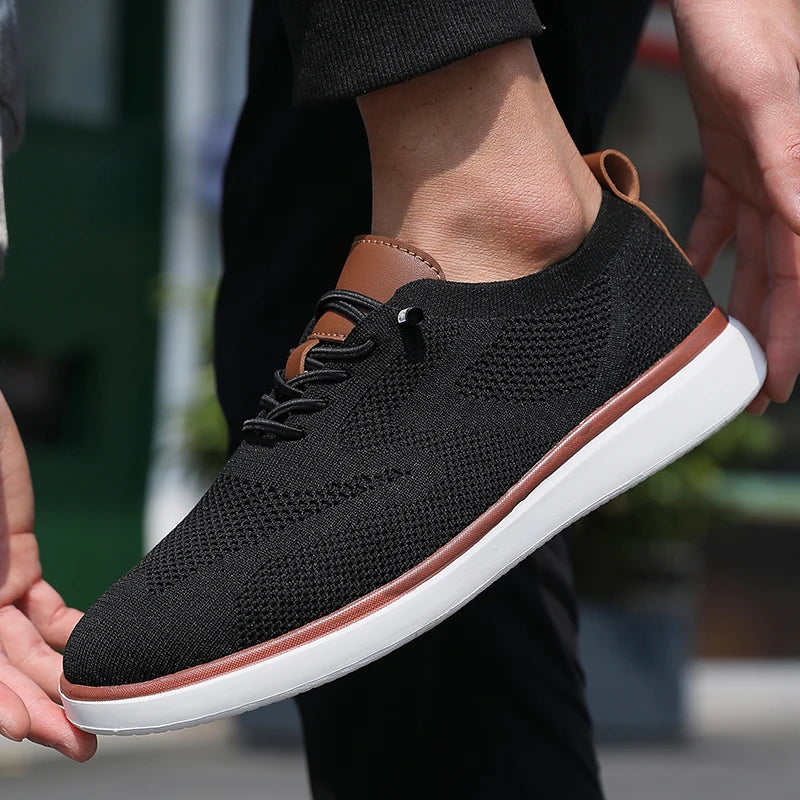 Mocasines deportivos de malla para hombre, calzado antideslizante de corte bajo, zapatos casuales deportivos, superventas, zapatos de diseño 2025