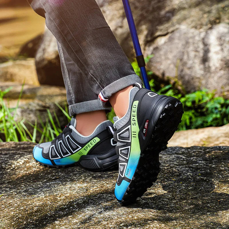 Men's Hiking Shoes Waterproof Outdoor Lace-Up Sports Shoes Women's Bicycle Casual Shoes Non-Slip Field Tactical Training Shoes