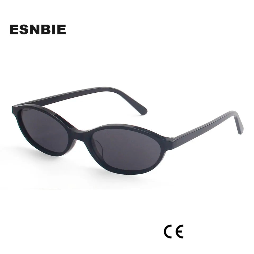Trendy Acetate Small Oval Sunglasses Women 90'S Outfit Vintage Sun Glasses for Men Fashion Polarized Glasses  UV400 Protection