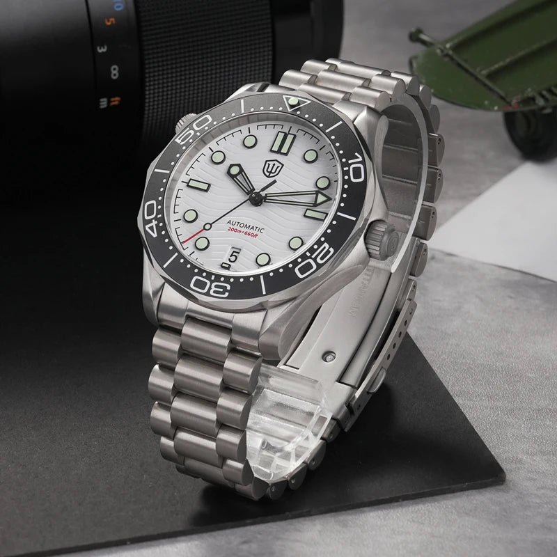 Watchdives WD007 V4 Titanium NTTD Dive Watch PT5000 Automatic Movement Sapphire Super Luminous Domed Crystal 42mm Men Watches