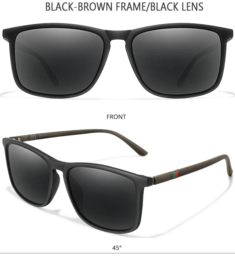 New Luxury Brand Polarized Sunglasses Men Square Frame Classic Women Glasses Driving Fishing Eyewear Gafas De Sol Hombre
