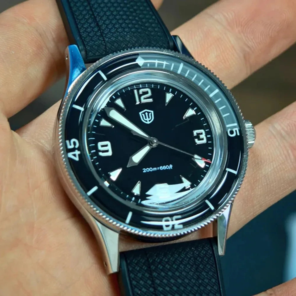 Watchdives WD50Q Vintage Watch VH31 Quartz Movement Bubble Sapphire BGW9 Luminous 30bar Waterproof Stainless Steel 38mm Watches