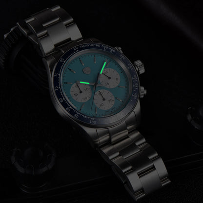 montre pour homme RollsTimi – Chronographe à quartz de luxe, verre saphir avec traitement antireflet, étanche, lumineuse – Idée cadeau pour homme