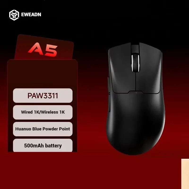 EWEADN A5 Pro Ultra wireless Lightweight Mouse Three-mode Paw3395/3311 22K/26KDPI Low Latency Gaming Mouse