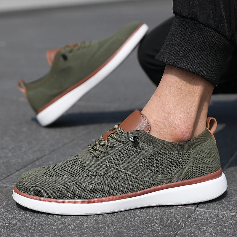 Mocasines deportivos de malla para hombre, calzado antideslizante de corte bajo, zapatos casuales deportivos, superventas, zapatos de diseño 2025