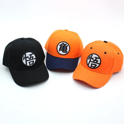 Dragon Ball Son Goku Unisex Gui Wu-broderede baseballkasketter til forår og efterår – justerbare fritidshatte til udendørs brug – solbeskyttelseshatte