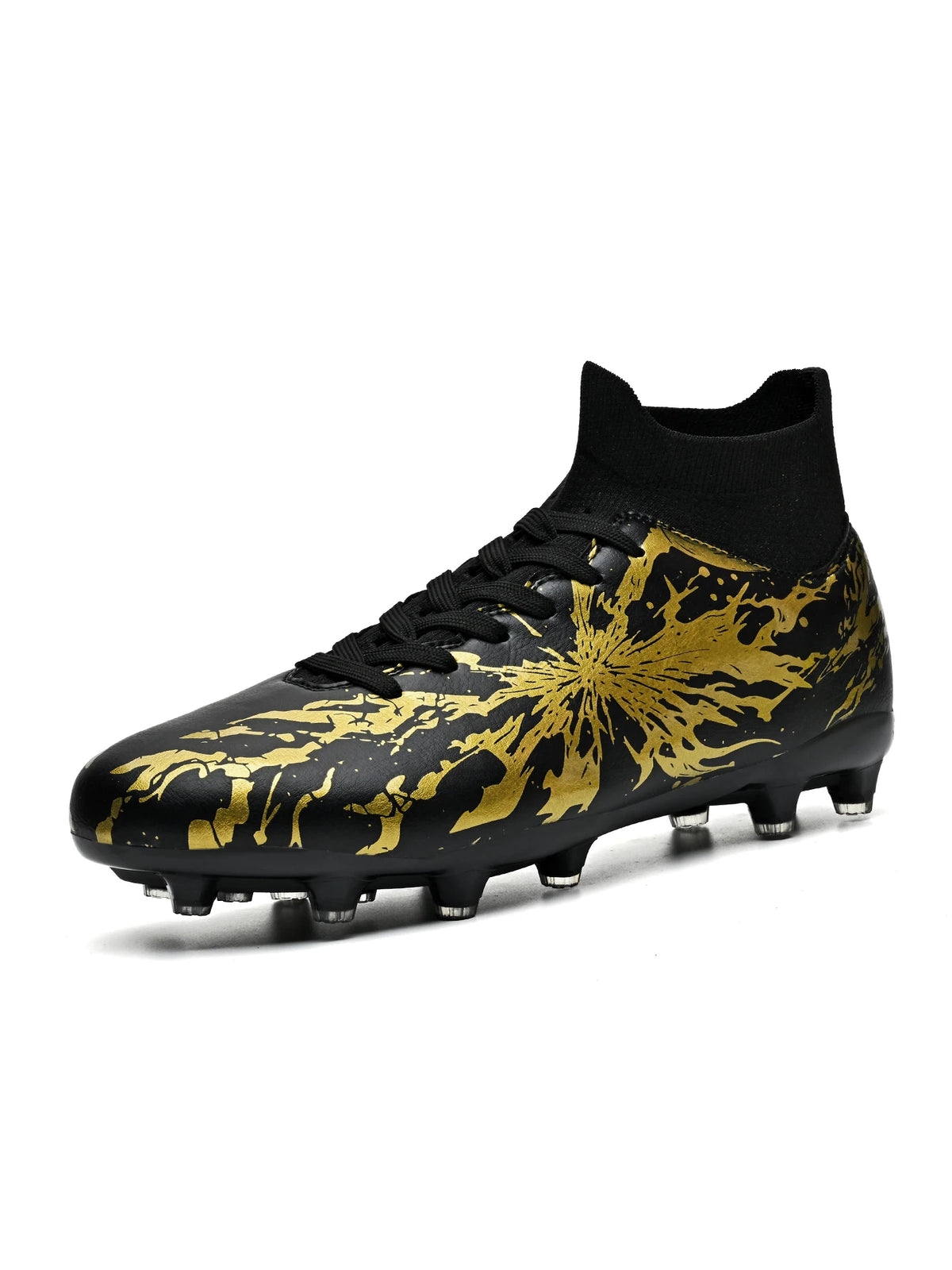 Chaussures de football AG FG pour hommes adultes, légères, en PU, avec crampons en caoutchouc à haute adhérence, pour les entraînements et les matchs de football en extérieur.