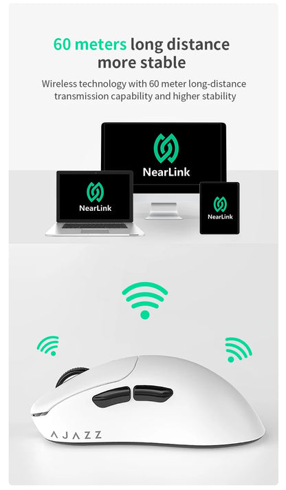 AJAZZ AJ179 NL Wireless Mouse Star Flash Version 3Mode Low Latency Long Battery Life Lightweight Customized Office Gaming Mouse