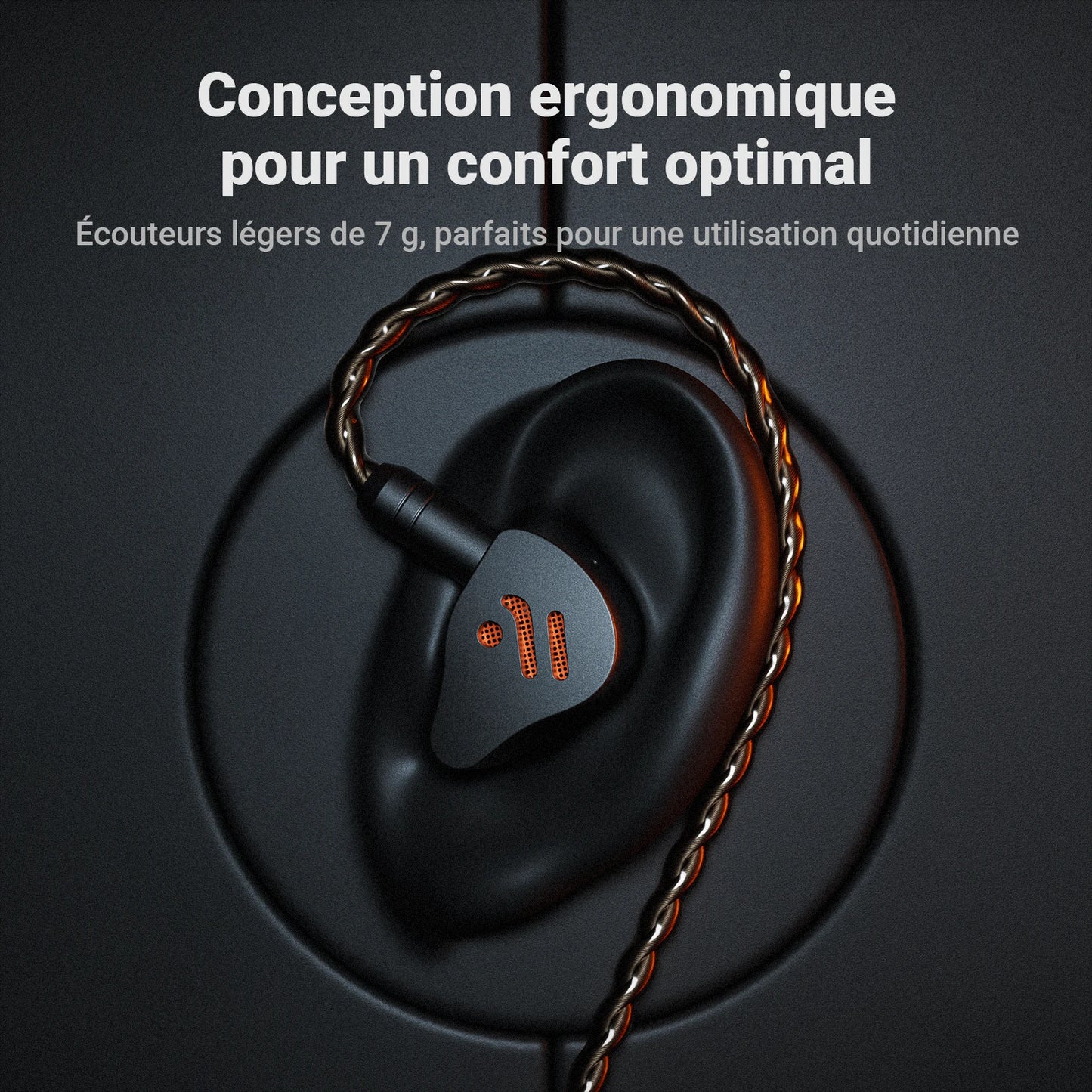 Fosi Audio IM4 Hifi Wired Earphones Open-Back Dynamic Drivers IEM Headphones For Music Monitoring Gaming Earbuds