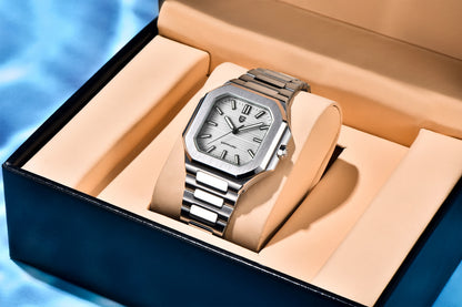 2026 New PAGANI DESIGN Square Quartz Luxury Watch for Men AR Sapphire Mirror Japan Movt Man Watch Luminous 316L All Steel Watch