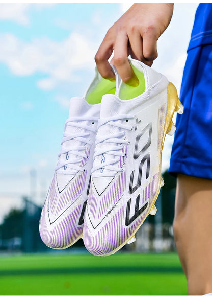 Męskie trampki z kolcami do trawy – wysokiej jakości buty piłkarskie do futsalu i piłki nożnej, antypoślizgowe, do użytku w pomieszczeniach, bestsellerowe, z wysoką cholewką, do użytku na zewnątrz