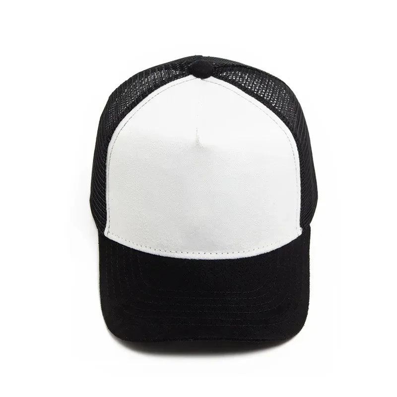 2025 Unisex 5-Panel Mesh Suede Trucker Hat Custom Print Logo Men’s Baseball Cap Spring Summer Breathable Sports Hats Women Gorros