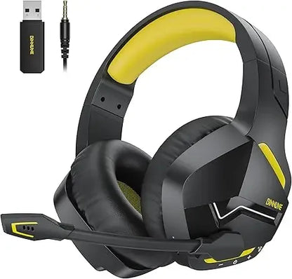 BINNUNE – casque de jeu sans fil 2.4GHz, Bluetooth 5.3, avec micro antibruit, multiplateforme pour PS5/PS4/Switch