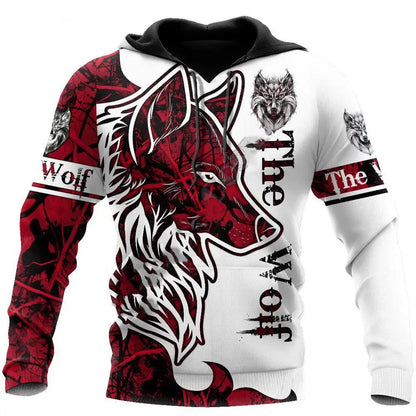 Hoodies de Outono com Leão e Lobo, Pele de Tigre Branco, Impressão 3D Integral, Sweatshirt de Homem Unissexo com Fecho, Casaco Casual de Pulôver