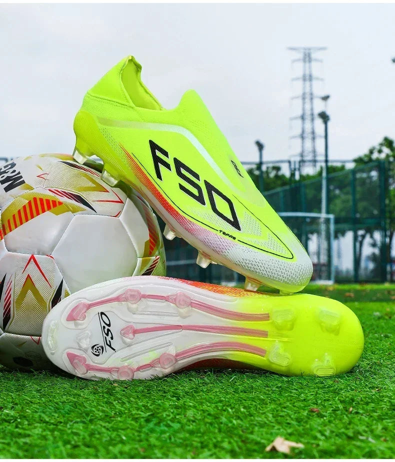 New Men's Soccer Shoes Match Football Boots Non-Slip Boys High-Quality Outdoor Sneakers Grass Cleats Hot-Selling High-Top Light