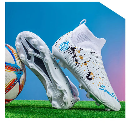 Nouvelles chaussures de football professionnelles pour hommes, chaussures de football antidérapantes, unisexes, respirantes, chaussures de futsal, nouvelles chaussures à crampons, livraison directe, ultralégères