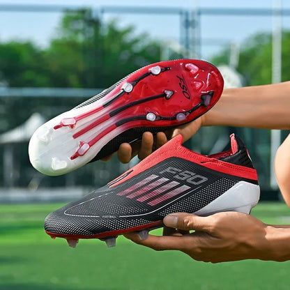 Nouvelles chaussures de football pour hommes, crampons longs d'entraînement, chaussures de football pour matchs en extérieur, crampons pour garçons et adultes, respirantes, antidérapantes, confortables pour le sport