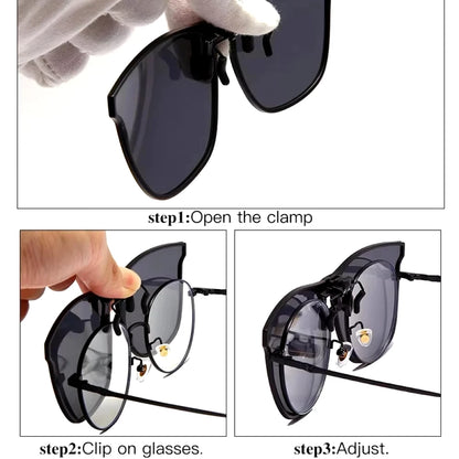 Polarized Rimless Men Clip On Sunglasse Glasses Narrow Clip-on Lenses Women Anti-glare Sunglasses UV400 Goggles New In