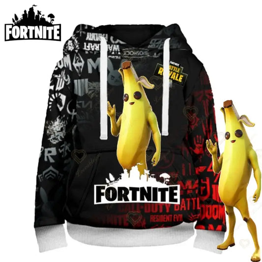 Sudaderas con capucha Fortnite Peely estampadas, nuevo diseño, para hombre, mujer y niños, manga larga, moda casual, estilo streetwear, pullovers