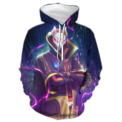Children's Fortnite 2024 Sweatshirt, 3D Digital Printed Hoodie, Men's and Women's Pullover Jacket, Long Sleeve Children's Gift