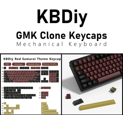 Keycaps KBDiy GMK Illusion perfil Cherry de PBT de doble inyección ISO para kit de teclado mecánico gamer, estilo retro gaming