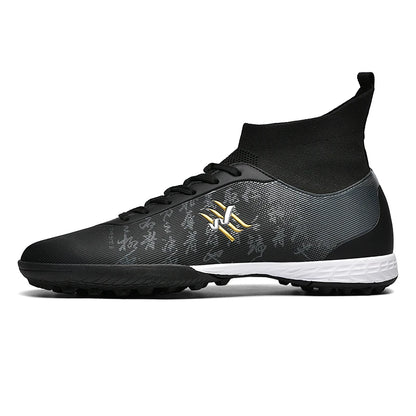 Nouvelles bottes de Football hommes chaussures de Football crampons chaussure de Football professionnelle hauts pointes antidérapantes pour grands garçons large baskets d'entraînement