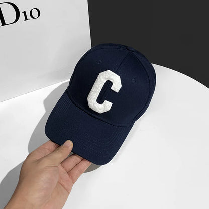 Hats for Men 2023 New C Letter Embroidered Baseball Cap Kpop Fashion Couple Snapback Cap Men and Women Sun Hats Chapeau Homme