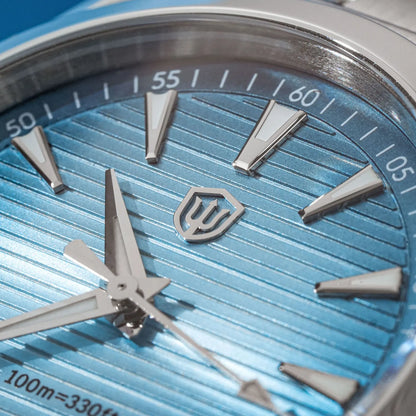 Watchdives WD0006 -kello, VH31-koneisto sujuvalla sekuntiviisarilla, kaareva safiirilasi, BGW9-heijastava pinnoite, vesitiivis 10 baariin asti, 38 mm, vintage-tyyli