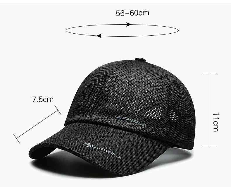 Mesh Baseball Cap Men Women Breathable Snapback Dad Hat Bone Outdoor Camo Trucker Hip Hop Caps