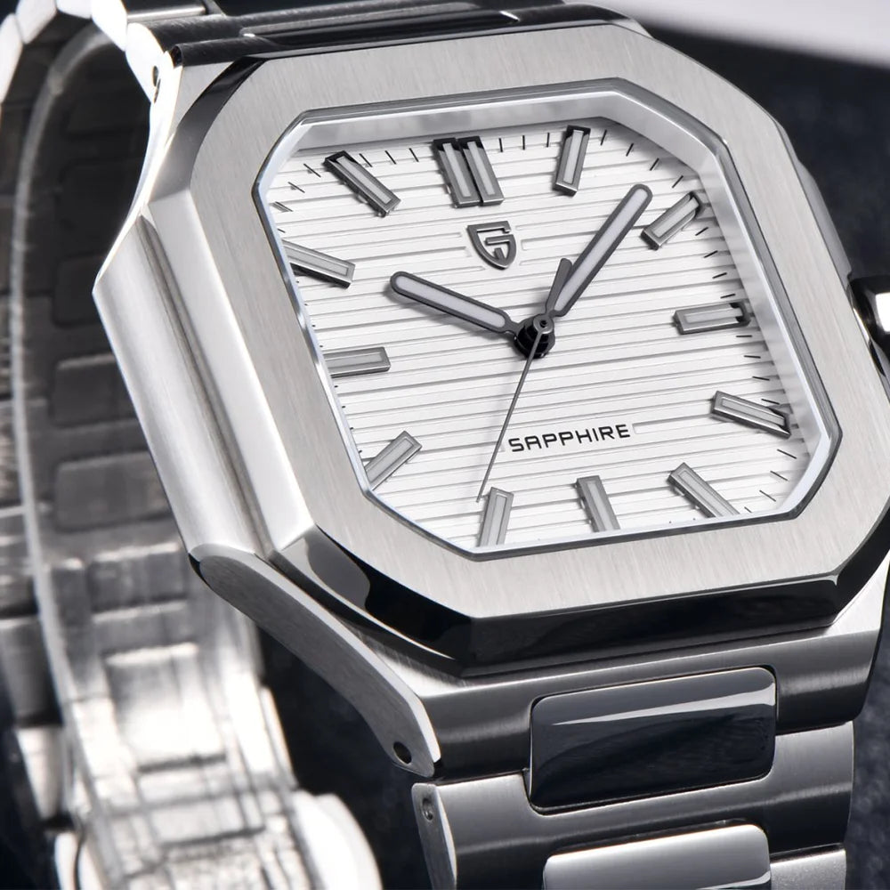 Reloj cuadrado de cuarzo para hombre PAGANI DESIGN New V2, marca de lujo premium, deportivo, resistente al agua, de zafiro y acero inoxidable