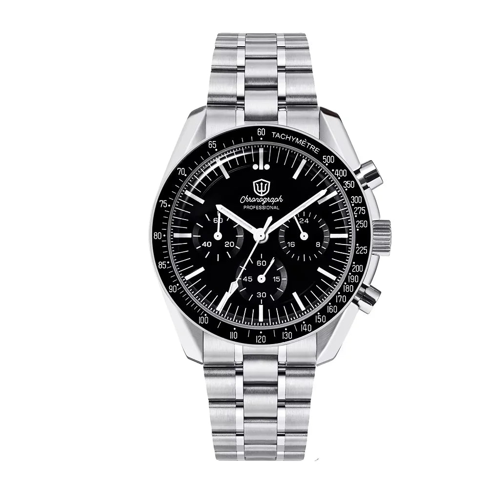 Relógio Masculino Watchdives New Wd1863 Quartz VK63 Chronograph, Safira Abaulada, Impermeável, 39Mm, Aço, Marca Premium, Luxo Business
