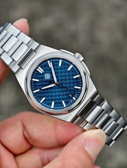 IX&DAO 2026 New Warrior 37mm Men's Automatic Mechanical Watch Blue Miyota 9015 Sapphire Stainless Steel Waterproof 10Bar