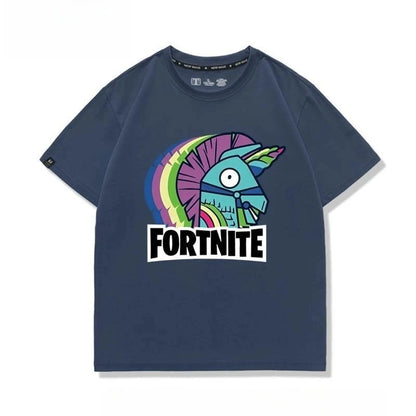 New Fortnite short-sleeved creative high-value cartoon cartoon cool printed men's and women's breathable sweat-absorbent T-shirt