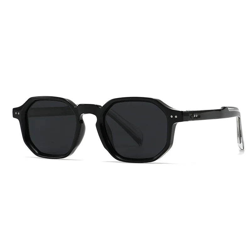 SHAUNA New Polygon Square Men Polarized Sunglasses Retro Rivets Women Blue Green Shades UV400