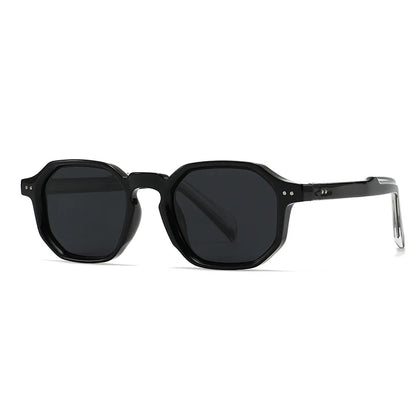 SHAUNA New Polygon Square Men Polarized Sunglasses Retro Rivets Women Blue Green Shades UV400