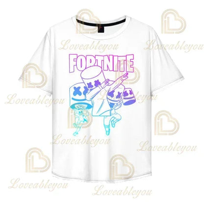 Boys Girls Cartoon T-shirt Fortnite T-shirt Battle Royale 3D 3 to 14 Years Victory Royale Game Kids Tops Teen Clothes