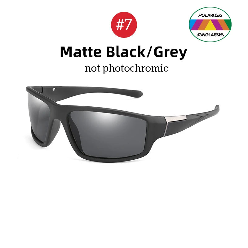 VIVIBEE Sports Men Photochromic Sunglasses Polarized Black Goggles Women Color Changing Driving Discoloration UV400 Sun Glasses