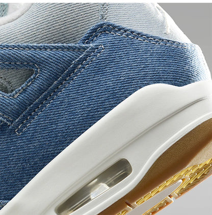 Ténis de basquetebol Nike JORDAN genuínos para mulher, de cano médio, em ganga, com amortecimento de ar IB6716-100