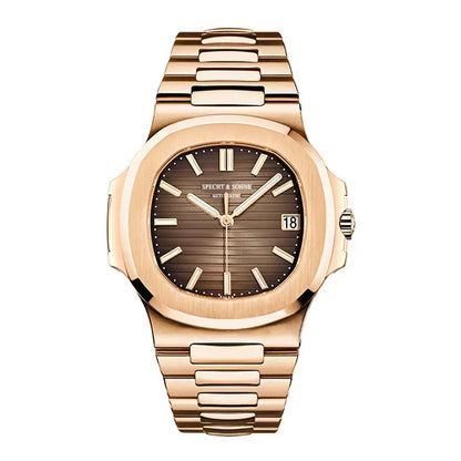 Relógio Masculino Specht&Sohne 2025 New Classic de Luxo Automático em Aço Inoxidável com Safira 8215, Relógio de Pulso Mecânico