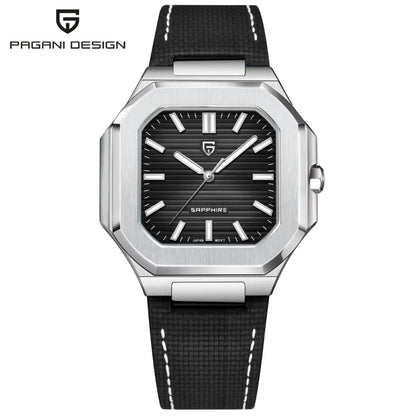 Reloj cuadrado de cuarzo para hombre PAGANI DESIGN New V2, marca de lujo premium, deportivo, resistente al agua, de zafiro y acero inoxidable