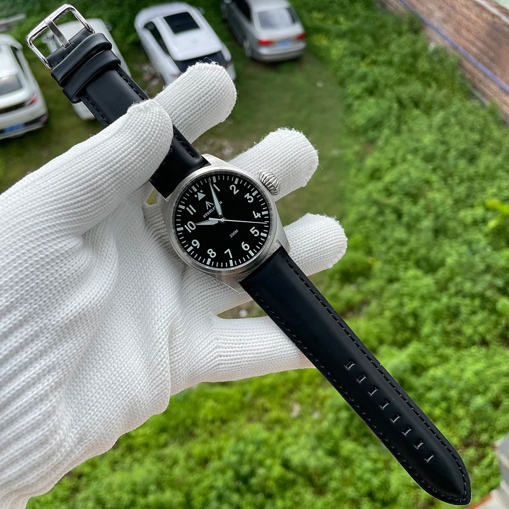 STEELFLIER Official SF743 Pilot VH31 Quartz Movement Big Onion Crown 200M Waterproof Sapphire Crystal Luxury Dive Luminous Watch
