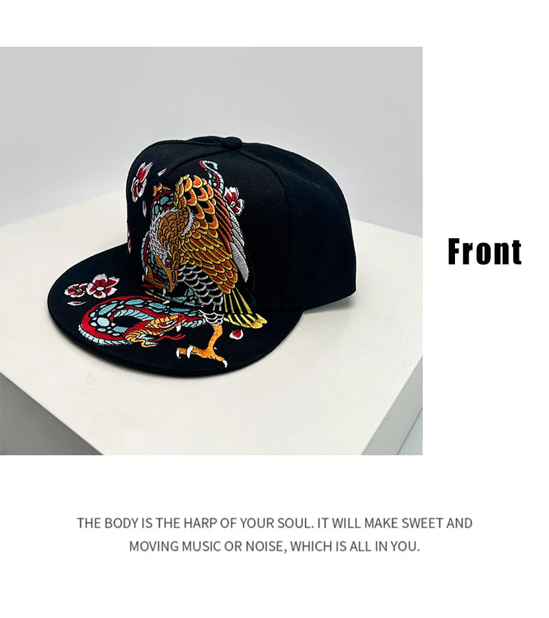 China Chic Pattern Embroidered Baseball Hats Breathable New Unisex Ethnic Style Peaked Caps Versatile Sunshade Hip Hop Fashion