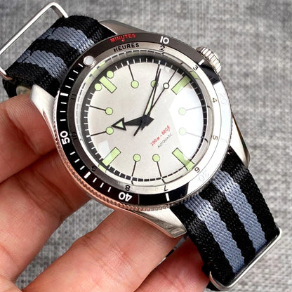 Tandorio Red Blue 40mm PT5000 Japan NH35A Mechanical Automatic Dive Men Watch 20ATM Waterproof Domed Sapphire Screw Crown Reloj