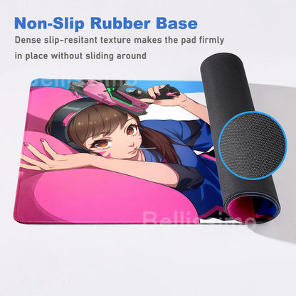 Gaming Accessories Overwatch D.Va Mouse Pad Large Keyboard Mousepad PC Cabinet Deskmat XXL Extended Mats Gamer Mousepad